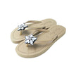 One Star - Rhinestone Embellished Flat Flip Flops Sandal