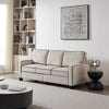 Beige Corduroy Living Room Sofa with Storage