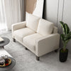 Beige Fabric Loveseat for Modern Living Room Furniture