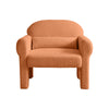 Modern Boucle Accent Chair with Lumbar Pillow