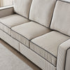 Beige Corduroy Living Room Sofa with Storage