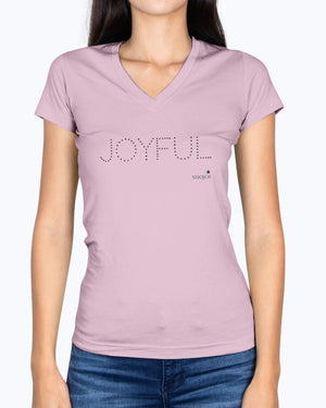 Joyful Ladies V-Neck T-Shirt