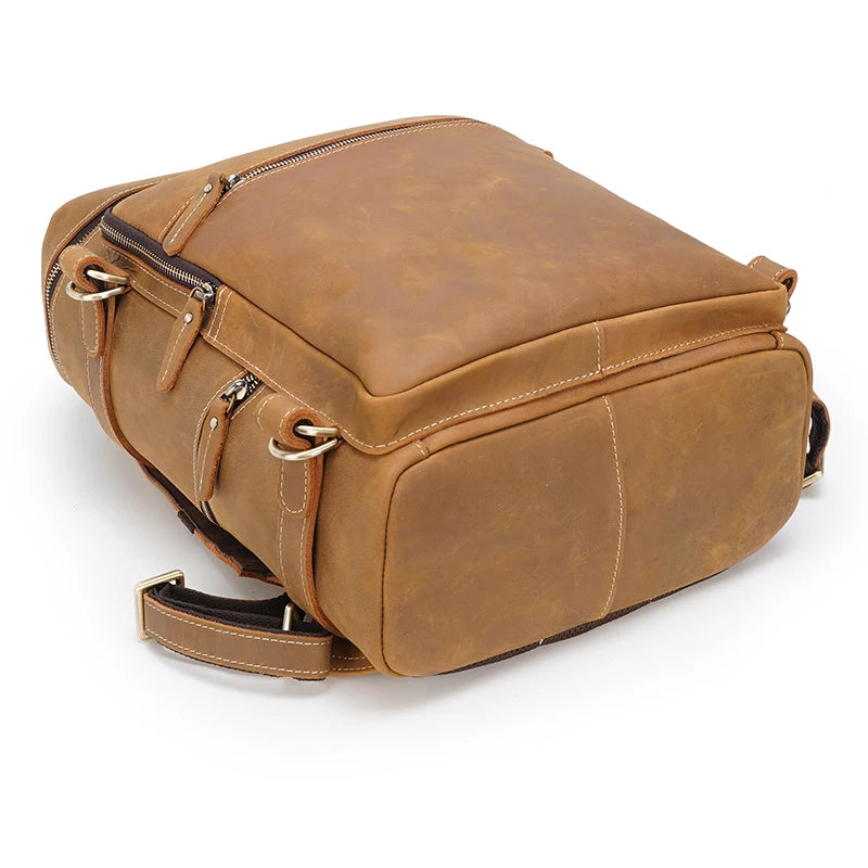 Men's Custom Leather Laptop Backpack