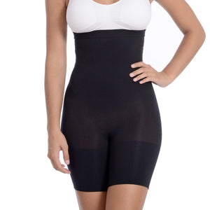 Shaper taille haute avec jambe de garçon extra longue noir