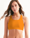 Tangy-Orange Women's Seamless Sports Bra