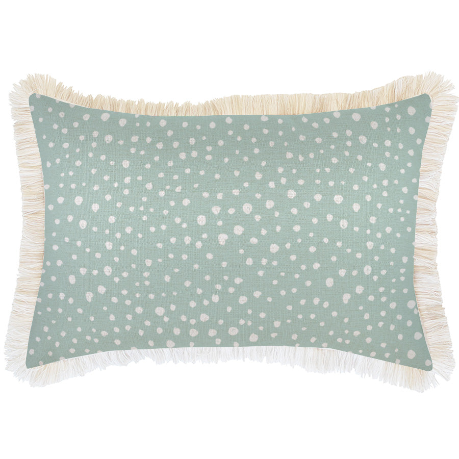 Cushion Cover-Coastal Fringe-Lunar Pale Mint-35cm X 50cm