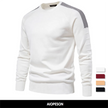 AIOPESON Spliced Drop Sleeve Sweater Men Casual O-Neck Slim Fit Pullovers Men's Sweaters New Winter Warm Knitted Sweater for Men