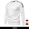 AIOPESON Spliced Drop Sleeve Sweater Men Casual O-Neck Slim Fit Pullovers Men's Sweaters New Winter Warm Knitted Sweater for Men