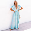 Elegant Long White Tunic Bikini Cover-Up: Plus Size Summer Beach Dress