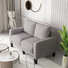 Light Grey Fabric Loveseat for Modern Living Room Style