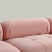 Pink Velvet Modular Sectional Sofa, Button-Tufted, L-Shaped, DIY Combo