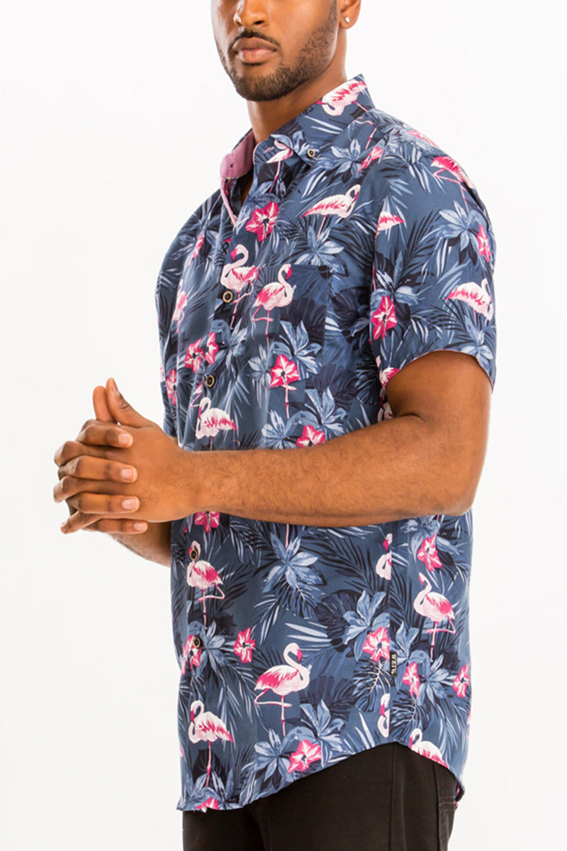 Digital Print Hawaiian Short Sleeve Shirt