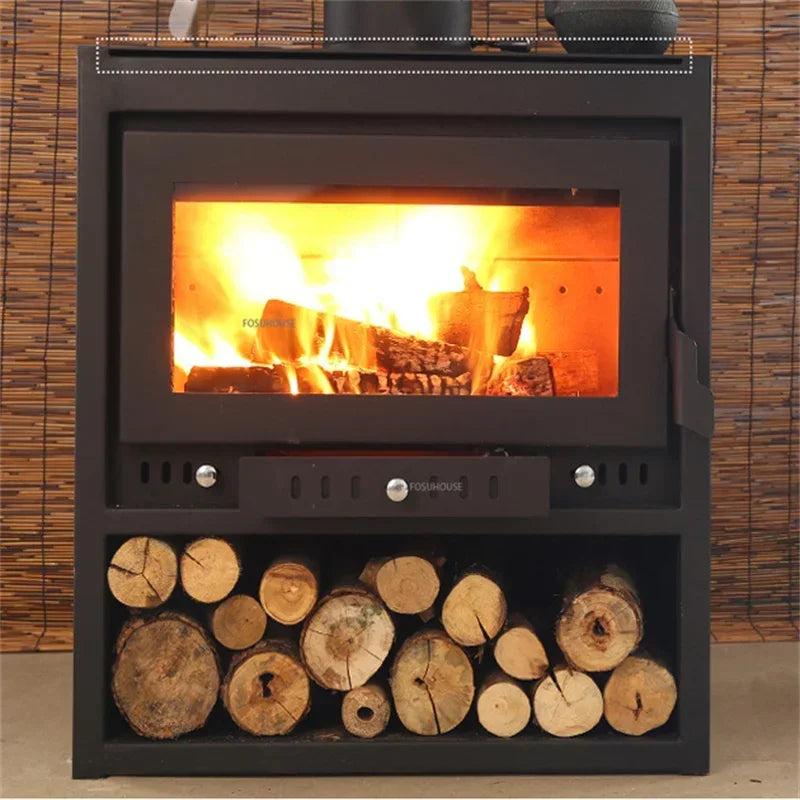 Elegant European Wood Burning Stove – Cozy Indoor Winter Heating