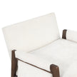 Velvet Mid-Century Chair: Wood Frame, Plush Cushion for Any Room