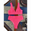 ush Up Brazilian Bikini Set Thong Swimsuit Solid Swimwear Bathing Suit