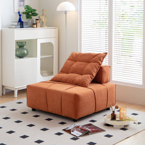 Modular Armless Sofa Chair w/ Removable Back Cushion, 33.1