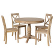 5-Piece Modern Dining Set: Round Table & 4 Chairs for Kitchen/Dining