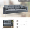 Modern Linen Convertible Futon Sofa Bed for Small Spaces & Apartments