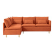 90.9'' Modular L-Shaped Sofa, Left-Facing, Orange Cotton Linen