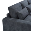 Modern L-Shape Feather-Filled Convertible Sofa with Reversible Chaise