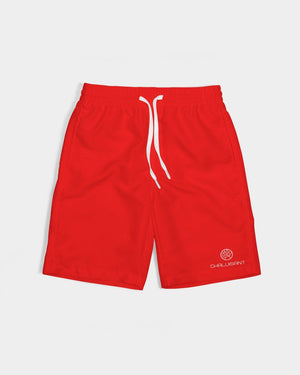 Fiery Red Kid's Swim Trunk