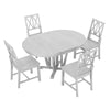 Rustic 5-Piece Extendable Dining Set: Round Table & 4 Cross Chairs