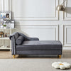 Grey Velvet Modern Upholstery Chaise Lounge Chair with Storage