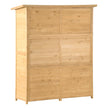 5.3ft Outdoor Wood Storage Shed with Waterproof Roof & Tool Organizer