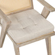 Mid-Century Accent Chair with Rattan Backrest & Padded Seat for Any Room