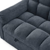 Loveseats Sofa Bed With Pull-Out Bed,Adjsutable Back,Blue+ Grey