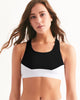 Graphic Chess Black & White Women's Seamless Sports Bra