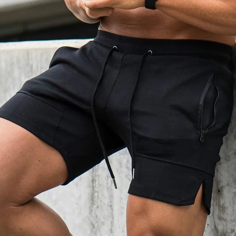 Men's Casual Solid Color Fitness & Bodybuilding Shorts