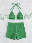 New Arrival: Women's Crinkle Boxer Swimwear with Drawstring