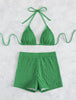 New Arrival: Women's Crinkle Boxer Swimwear with Drawstring