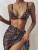 Leopard Print Sexy Bikini & Cover-Up Set - 3 Pieces