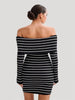 Tossy Striped Knit Bandeau Mini Dress - Elegant Summer Party Fashion