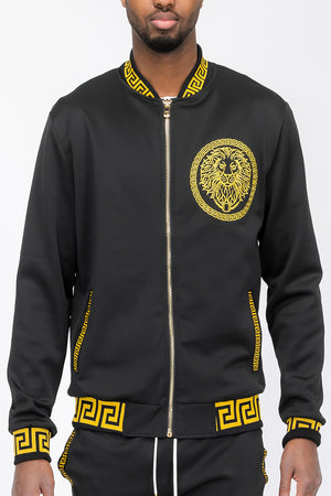 Lion Head Embroidered Track Jacket