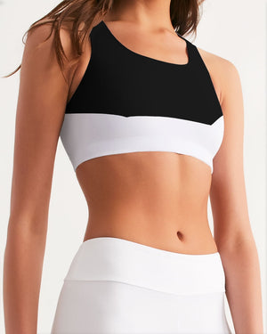 Graphic Chess Black & White Women's Seamless Sports Bra