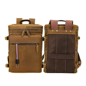Men's Custom Leather Laptop Backpack