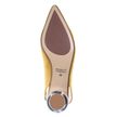 Clear Heel Suede Pointed Toe Pumps (Mustard)
