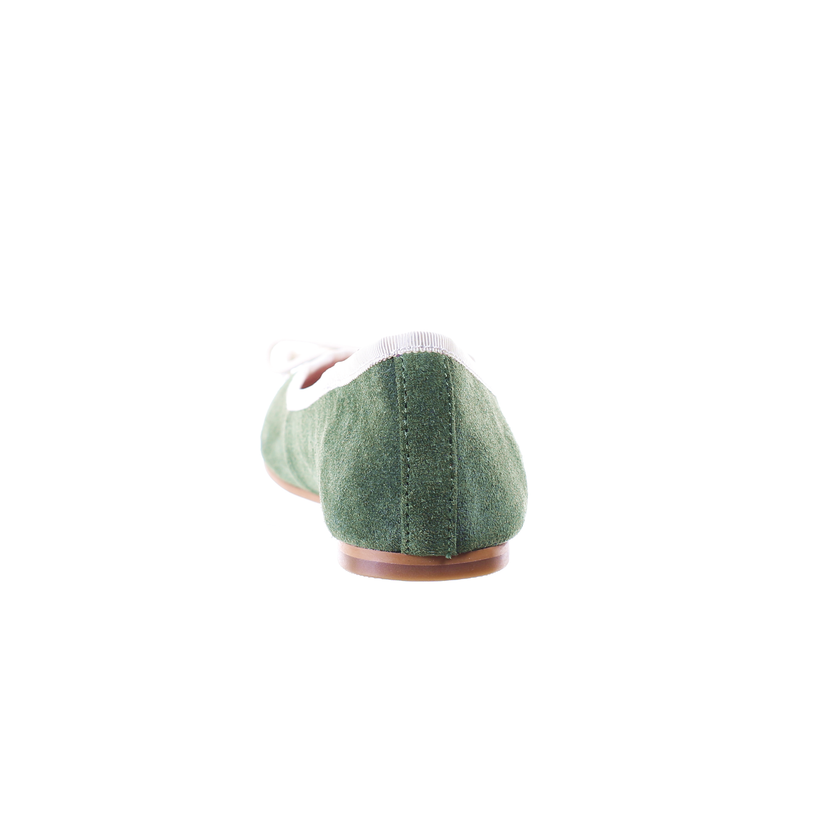 Bow Suede Ballerina (Green)