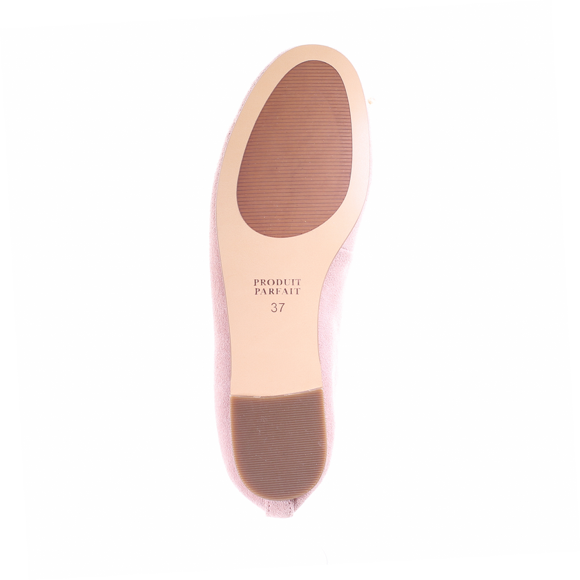 Bow Suede Ballerina (Camel)