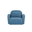 Blue Teddy Fabric Lazy Sofa Chair