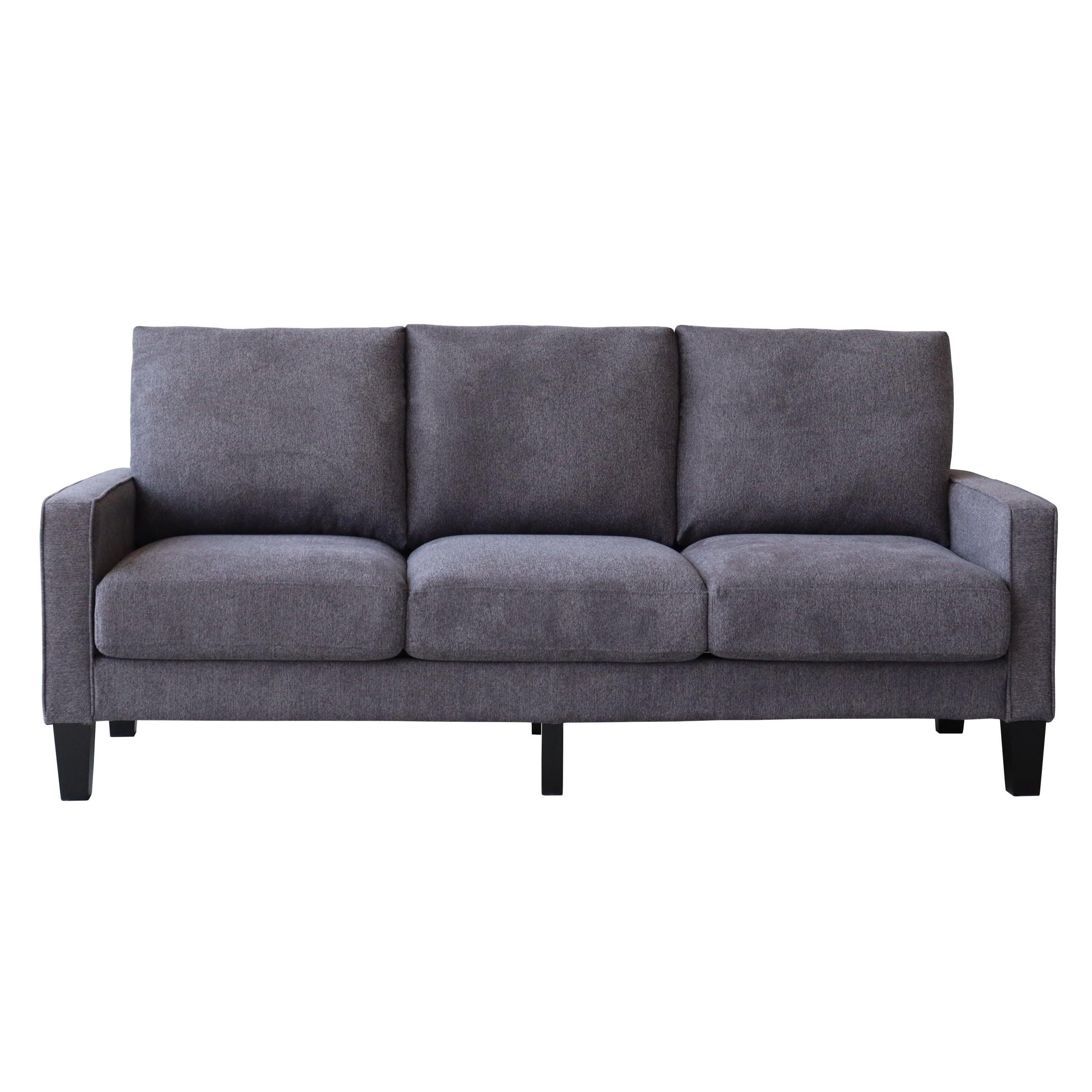 Dark Grey Fabric Sofa for Modern Living Room Style