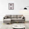 Modern Grey Fabric L-Shaped Leisure Couch for Living Room