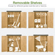 5.3ft Outdoor Wood Storage Shed with Waterproof Roof & Tool Organizer