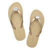 Rectangle Studs - Crystal Flat Flip Flops Sandal