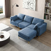 Modern Blue Fabric L-Shaped Leisure Couch for Living Room