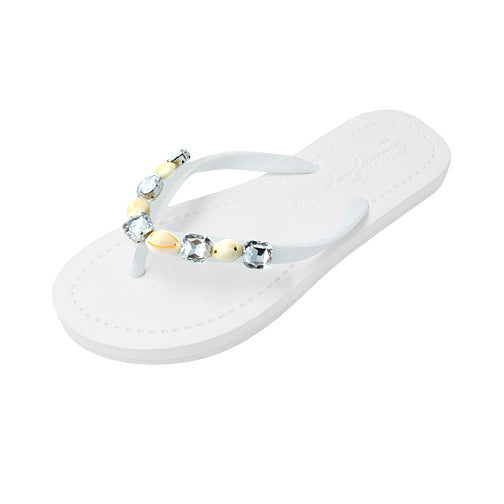 Shell Beach- Crystal Flat Flip Flops Sandal