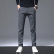 Men's Spring Stretch Slim Cargo Trousers - Smart Casual, Black/Grey